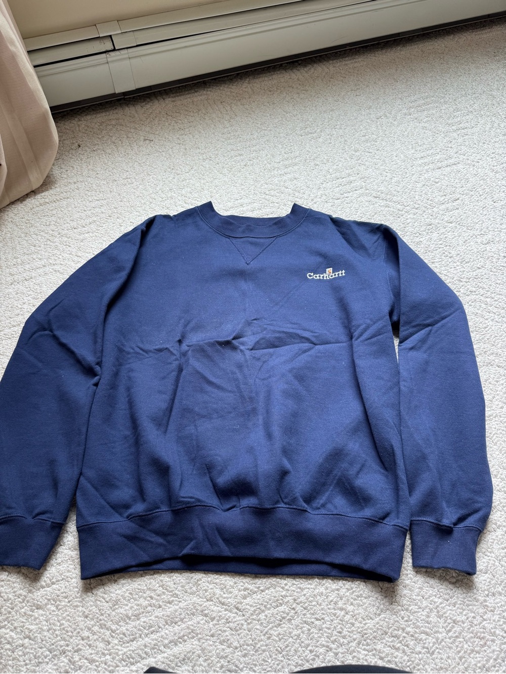 Carhartt Navy Blue Crewneck Pullover Sweatshirt